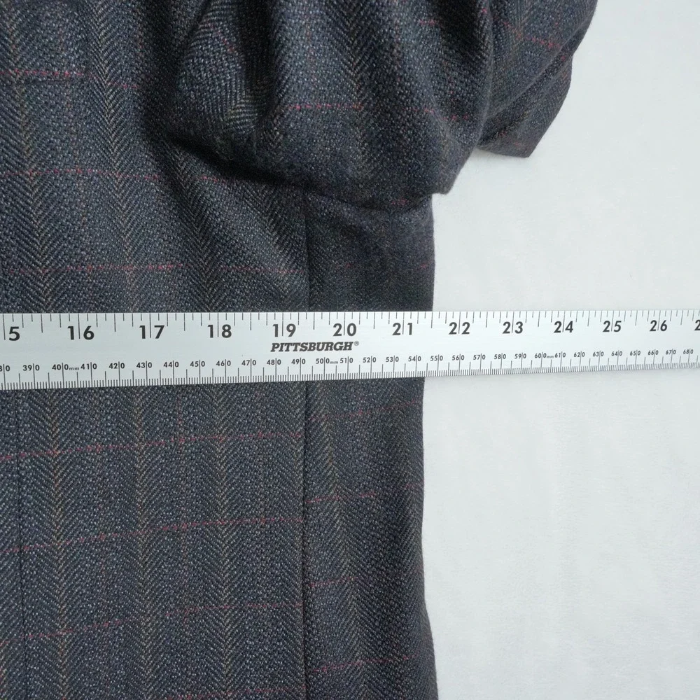 Pendleton 42R Men's Wool Sport Coat Charcoal‎ Gray Herringbone Plaid Checked